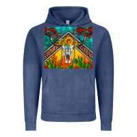 Vintage Denim western sunflowers longhorn bull skull Vintage Hoodie - Artiststas