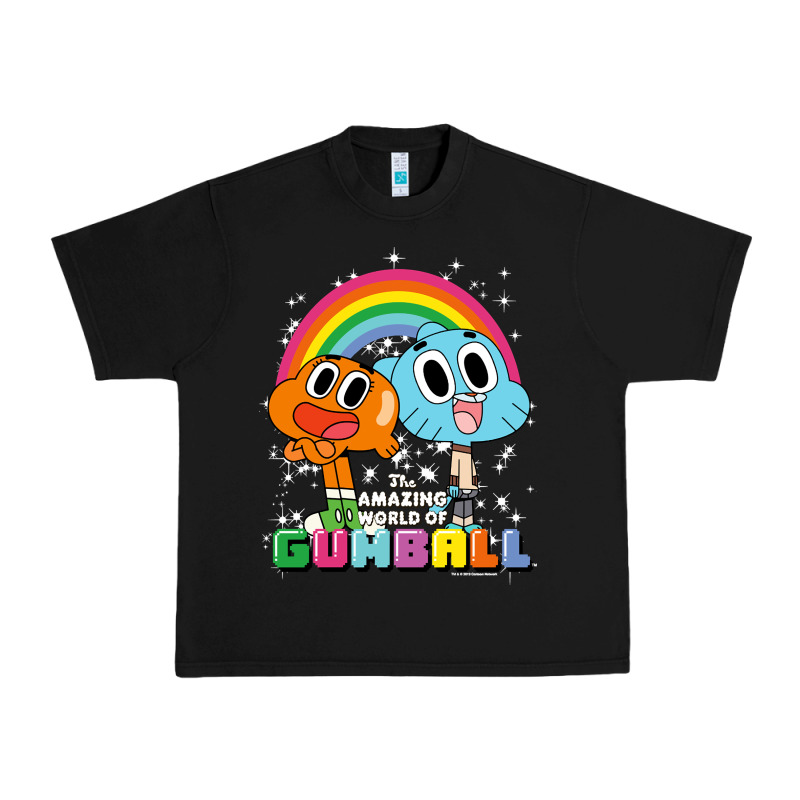 Cn The Amazing World Of Gumball & Darwin Rainbow Portrait Pullover Hoo Urban Heavy Tee by linhVisuals | Teevron