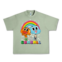 Oil Green cn the amazing world of gumball & darwin rainbow portrait pullover hoo Urban Heavy Tee - linhVisuals