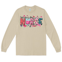 Mushroom Nurse Valentine Long Sleeve Tee - CowhideDigitalArt