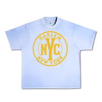 Grape Ice harlem new york nyc vintage sign distressed amber print t shirt Urban Heavy Tee - linhVisuals