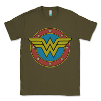 Army Green Wonder Woman Vintage Emblem Classic Tee - maiPhamDesign