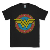 Black Wonder Woman Vintage Emblem Classic Tee - maiPhamDesign