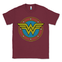 Burgundy Wonder Woman Vintage Emblem Classic Tee - maiPhamDesign