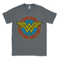 Charcoal Heather Wonder Woman Vintage Emblem Classic Tee - maiPhamDesign