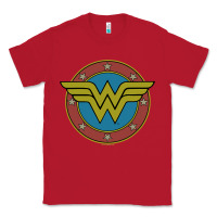 Red Wonder Woman Vintage Emblem Classic Tee - maiPhamDesign
