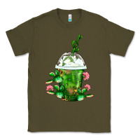 Army Green Western Cactus Cold Frappe Classic Tee - FaDigitalArtStudio