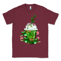Burgundy Western Cactus Cold Frappe Classic Tee - FaDigitalArtStudio