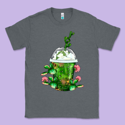 Western Cactus Cold Frappe Classic Tee Designed By Fadigitalartstudio
