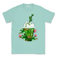 Seafoam Western Cactus Cold Frappe Classic Tee - FaDigitalArtStudio