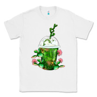 White Western Cactus Cold Frappe Classic Tee - FaDigitalArtStudio