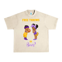 Sandshell free throws or bows basketball baby gender reveal t shirt Urban Heavy Tee - linhVisuals