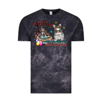 Cloud Black Bunny mama Vintage Tee - CowhideDigitalArt