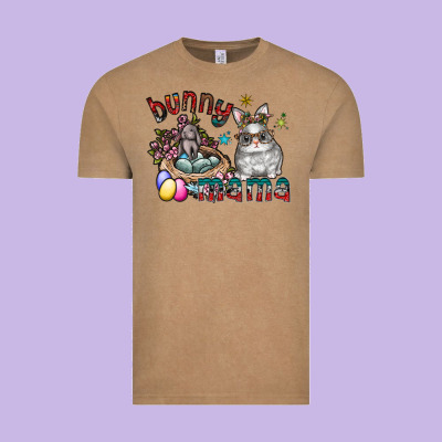 Bunny Mama Vintage Tee Designed By Cowhidedigitalart