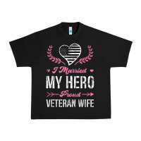 Black i married my hero proud veteran wife usa military husband t shirt Urban Heavy Tee - linhVisuals