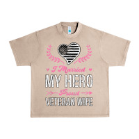 French Oak i married my hero proud veteran wife usa military husband t shirt Urban Heavy Tee - linhVisuals