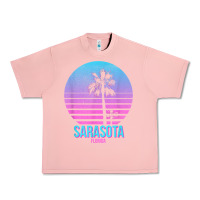 Salmon sarasota florida vintage retro palm tree t shirt Urban Heavy Tee - linhVisuals