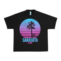 Black sarasota florida vintage retro palm tree t shirt Urban Heavy Tee - linhVisuals