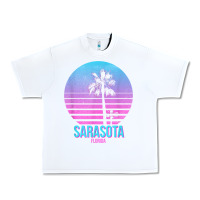 Sarasota Florida Vintage Retro Palm Tree T Shirt Urban Heavy Tee | Teevron