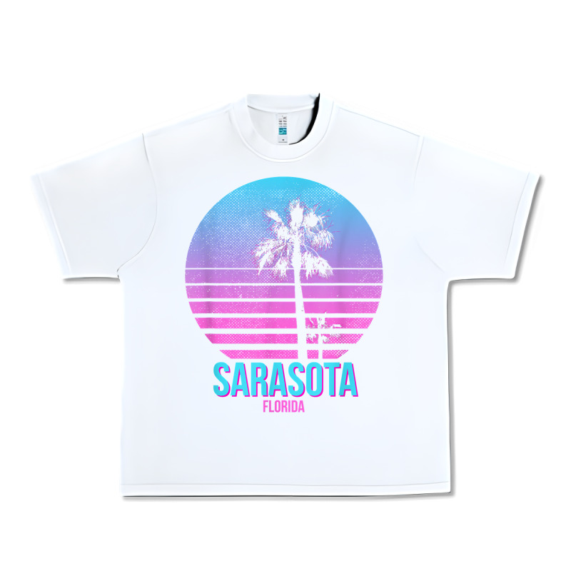 Sarasota Florida Vintage Retro Palm Tree T Shirt Urban Heavy Tee by linhVisuals | Teevron