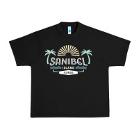 Black sanibel island retro style florida t shirt Urban Heavy Tee - linhVisuals