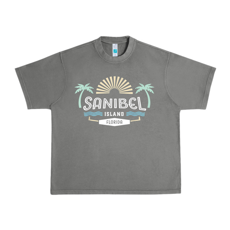 Sanibel Island Retro Style Florida T Shirt Urban Heavy Tee by linhVisuals | Teevron