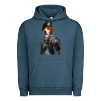 Pigment Midnight Navy Pet Portraits, Custom Pet Portraits, Renaissance Pet Portraits, Custom Urban Hoodie - RanaPortraitStore