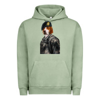 Pigment Oil Green Pet Portraits, Custom Pet Portraits, Renaissance Pet Portraits, Custom Urban Hoodie - RanaPortraitStore