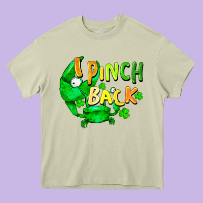 I Pinch Back With Crab St. Patricks Day Heavy Core Tee Designed By Fadigitalartstudio
