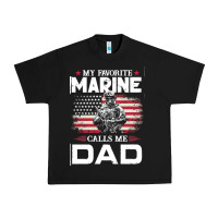 My Favorite Marine Calls Me Dad T  Shirt Father's Day Flag My Favorite Urban Heavy Tee | Teevron