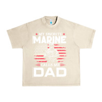 Sandshell my favorite marine calls me dad t  shirt father's day flag my favorite Urban Heavy Tee - linhVisuals