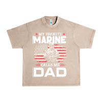French Oak my favorite marine calls me dad t  shirt father's day flag my favorite Urban Heavy Tee - linhVisuals