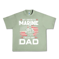 Oil Green my favorite marine calls me dad t  shirt father's day flag my favorite Urban Heavy Tee - linhVisuals