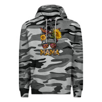 Slate Camo mess bun mama sunflowers Premium Hoodie - BarkalooDesign