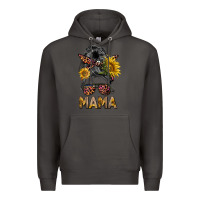 Smoke mess bun mama sunflowers Premium Hoodie - BarkalooDesign