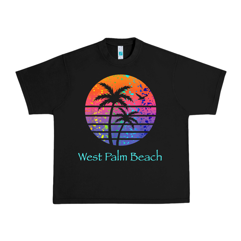 West Palm Beach Tropical T Shirt For Family Vacations Urban Heavy Tee by linhVisuals | Teevron