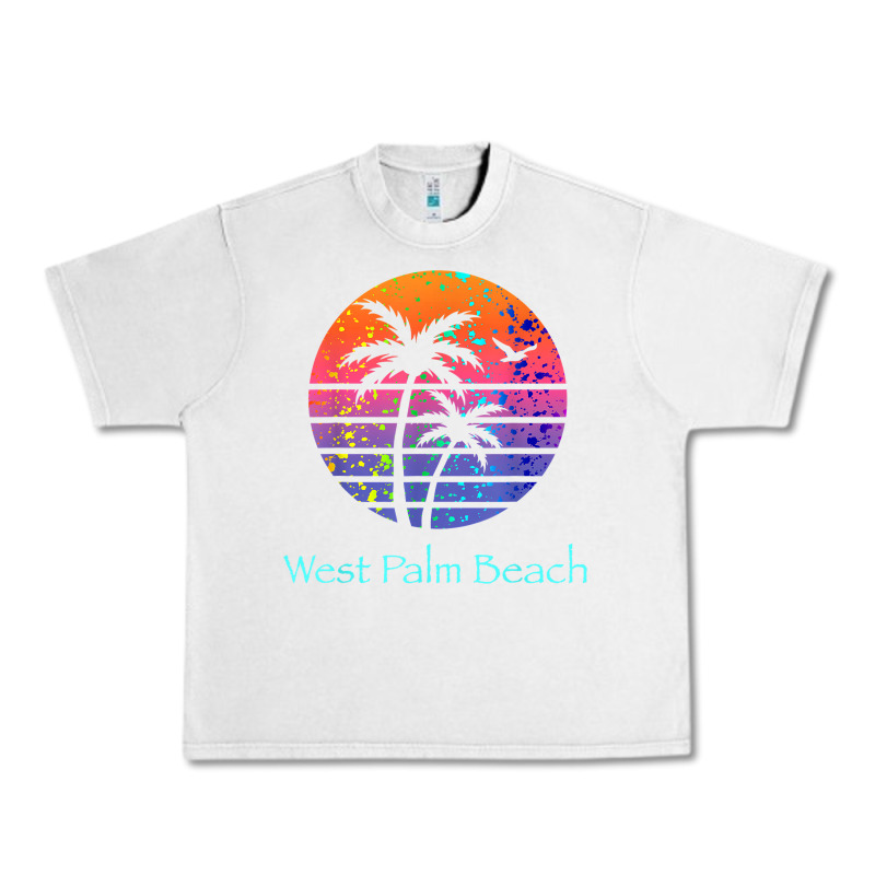 West Palm Beach Tropical T Shirt For Family Vacations Urban Heavy Tee by linhVisuals | Teevron