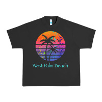 Pigment Black west palm beach tropical t shirt for family vacations Urban Heavy Tee - linhVisuals