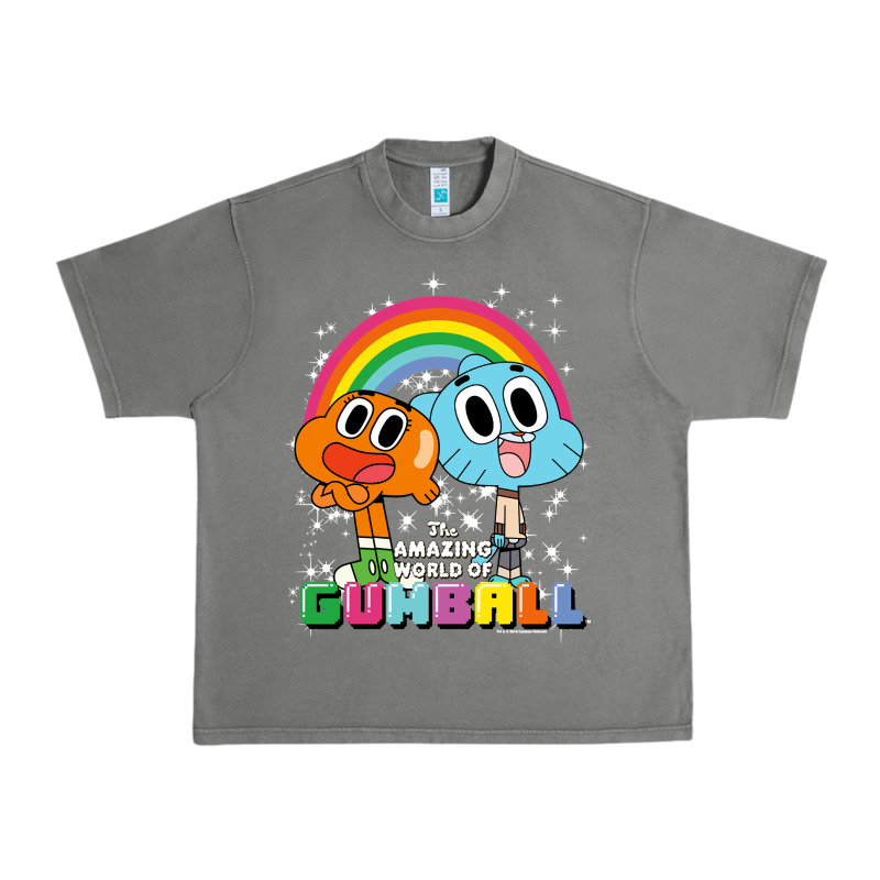 Cn The Amazing World Of Gumball & Darwin Rainbow Portrait Pullover Hoo Urban Heavy Tee by linhVisuals | Teevron