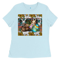 Baby Blue easter Ladies Tee - CowhideDigitalArt