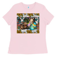 Bubblegum Pink easter Ladies Tee - CowhideDigitalArt