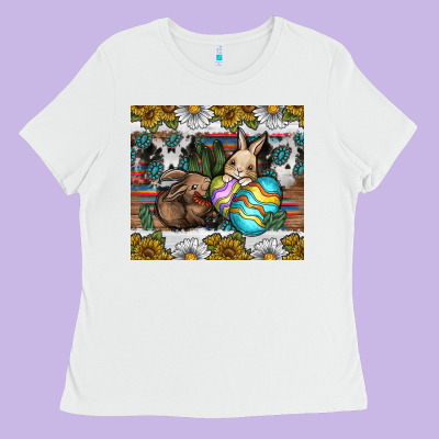 Easter Ladies Tee Designed By Cowhidedigitalart