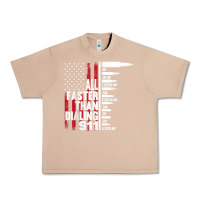 Burro all faster than dialing 911 american flag gun lover for men t shirt Urban Heavy Tee - linhVisuals