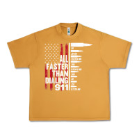 Peanut Butter all faster than dialing 911 american flag gun lover for men t shirt Urban Heavy Tee - linhVisuals
