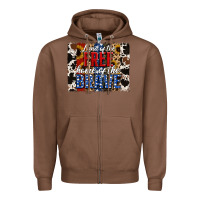 Chestnut Land of the Free Home of the Brave Brushstroke Zipper Hoodie - Jasminsmagicworld