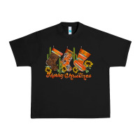 Black western Christmas Urban Heavy Tee - CowhideDigitalArt