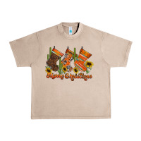 French Oak western Christmas Urban Heavy Tee - CowhideDigitalArt