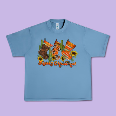 Western Christmas Urban Heavy Tee Designed By Cowhidedigitalart