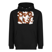 Black cowhide Heavyweight Hoodie - RanaPortraitStore