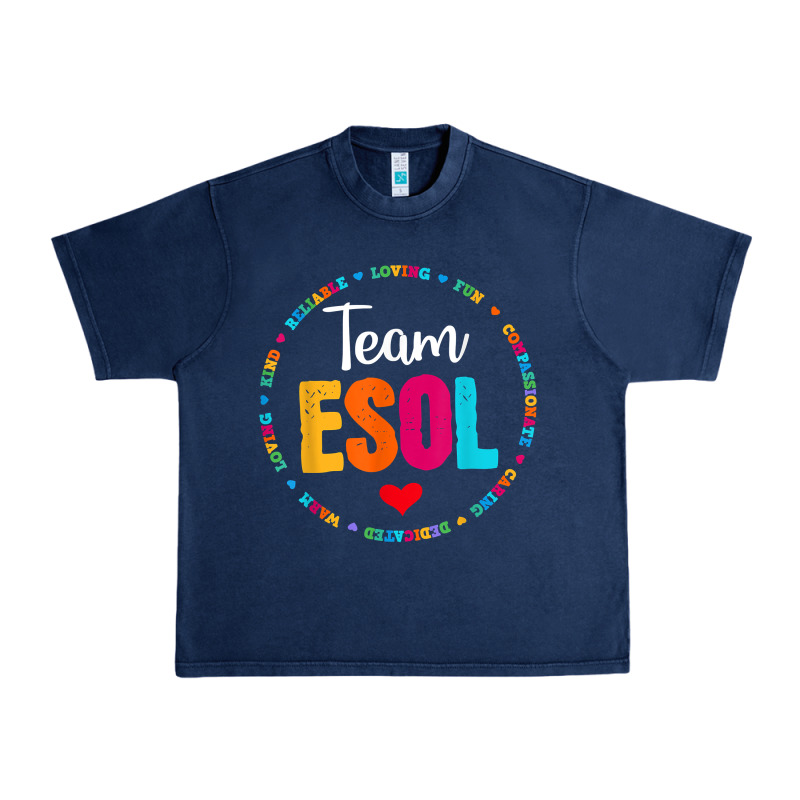 Back To School Teachers Crew Students   Team Esol Teacher T Shirt Urban Heavy Tee by linhVisuals | Teevron